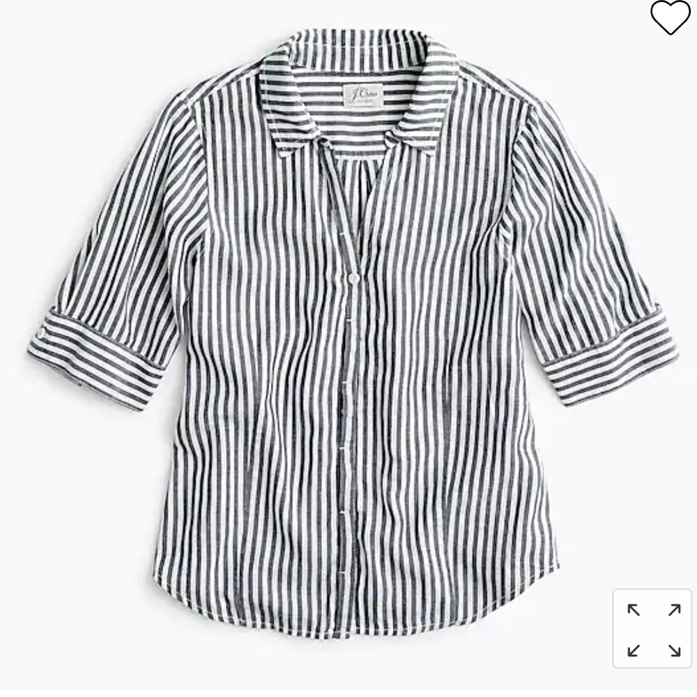J. Crew Short Sleeve Button-Up Shirt in Stripe